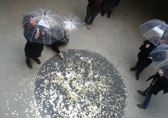 Realizzazione della scenografia del Padiglione Russia alla Biennale di venezia 2013, tema della scenografia è il mito di Danae fecondata dalla pioggia dorata di Zeus